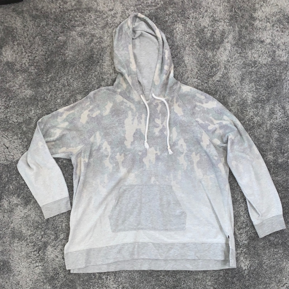 Maurice’s faded camo sweatshirt